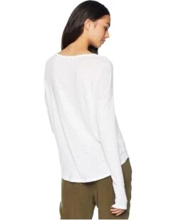 Splendid Zander Long Sleeve Cotton Modal Slub Easy Crew Tee | Shirts & Tops -Sofft Shoes Store 51NsjkD jlL. AC SR736920