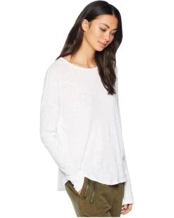 Splendid Zander Long Sleeve Cotton Modal Slub Easy Crew Tee | Shirts & Tops -Sofft Shoes Store 61IdByiio5L. AC SR736920
