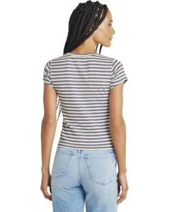 Splendid Benson Striped Short Sleeve Crew Tee | Shirts & Tops -Sofft Shoes Store 81BQtok98AL. AC SR736920